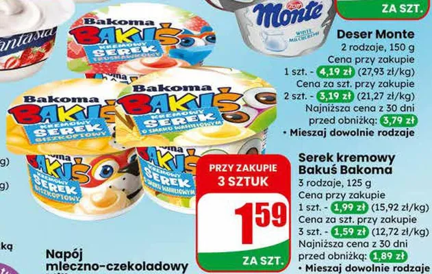 Deser Monte 2 rodzaje promocja w Dino
