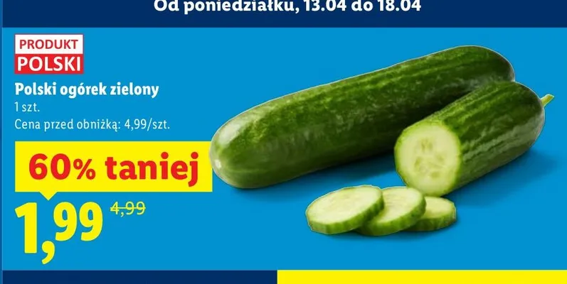 Polski ogórek zielony promocja w Lidl