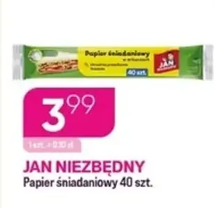 Papier śniadaniowy Jan Niezbędny promocja w Drogerie Koliber