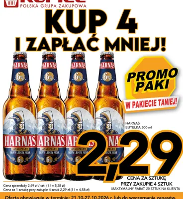 Piwo Harnaś promocja w Kupiec