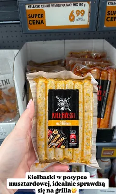 Kiełbaski w posypce musztardowej promocja w Biedronka