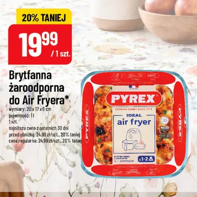 Brytfanna żaroodporna do Air Fryera Pyrex promocja w POLOmarket