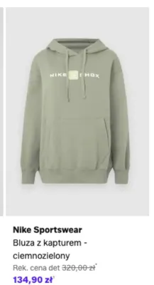 Bluza z kapturem Nike Sportswear ciemnozielona promocja w Lounge by Zalando