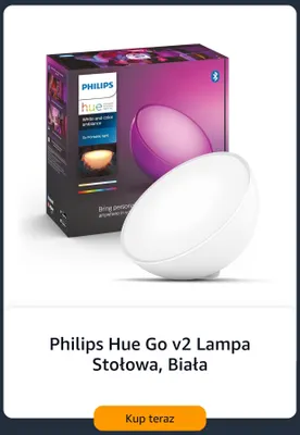 Philips Hue Go v2 lampa stołowa biała promocja w Amazon