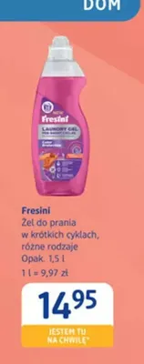 Żel do prania Fresini promocja w Drogerie DM