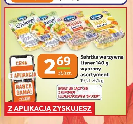 Sałatka warzywna Lisner promocja w Społem Częstochowa