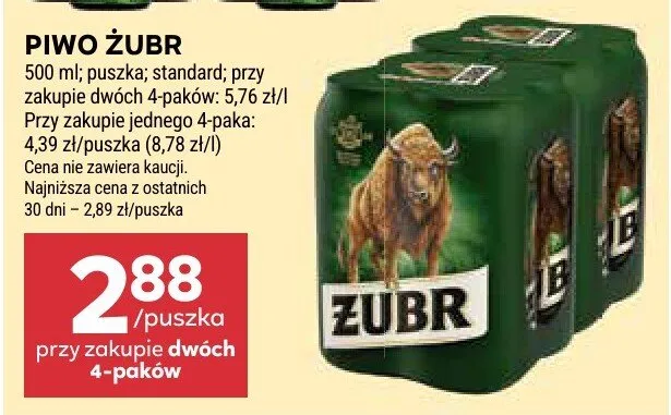 Piwo Żubr promocja w Stokrotka