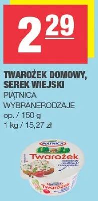 Twarożek domowy, serek wiejski wybrane rodzaje promocja w SPAR