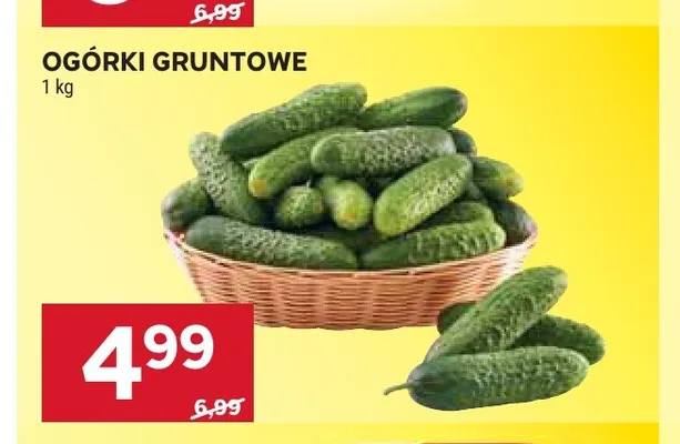 Ogórki gruntowe promocja w Stokrotka