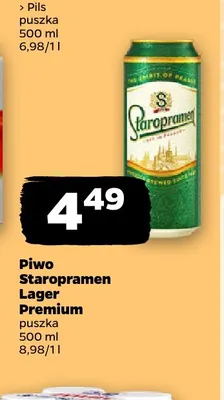 Piwo Staropramen Lager Premium promocja w Netto