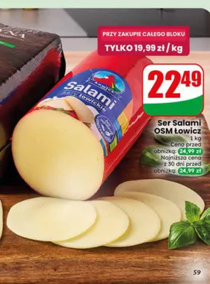 Ser Salami OSM Łowicz promocja w Dino