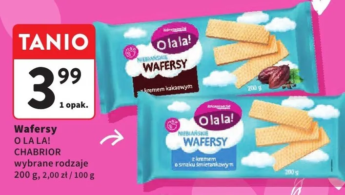 Wafersy Chabrior wybrane rodzaje promocja w Intermarche