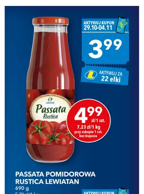 Passata pomidorowa Rustica Lewiatan promocja w LEWIATAN