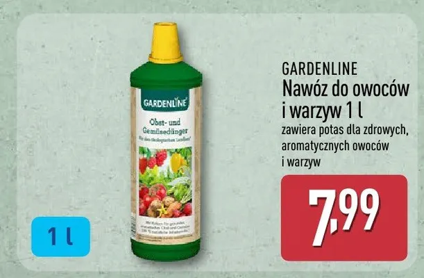 Nawóz do owoców i warzyw Gardenline promocja w Aldi