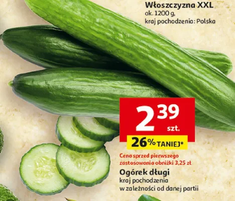 Ogórek długi promocja w Auchan