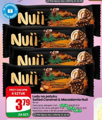 Lody na patyku Salted Caramel & Australian Macadamia Nuii promocja w Dino