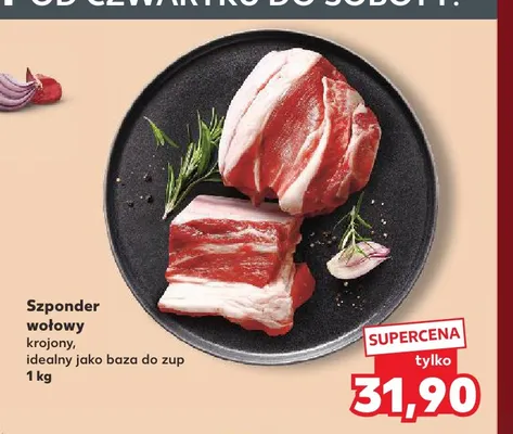 Szponder wołowy krojony promocja w Kaufland
