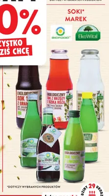 Soki marek Bidfood, EkoWital promocja w Intermarche