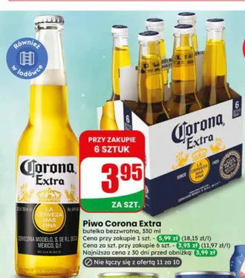 Piwo Corona Extra promocja w Dino