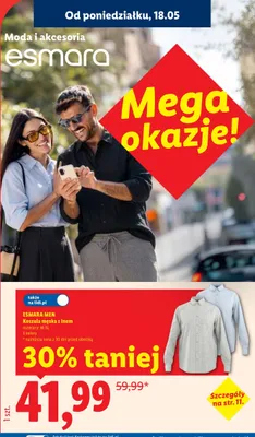 Koszula męska z lnem Esmara Men promocja w Lidl