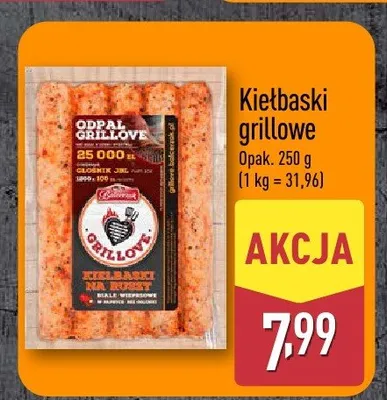 Kiełbaski grillowe Grillove promocja w Aldi