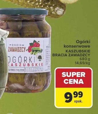 Ogórki konserwowe Kaszubskie Bracia Zawadzcy promocja w Carrefour Market