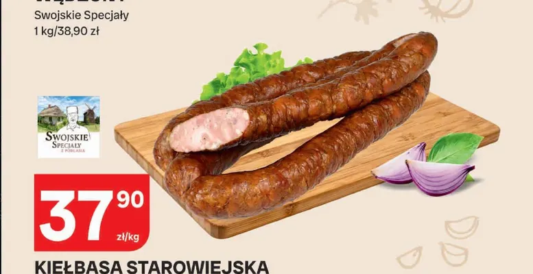 Kiełbasa starowiejska Swojskie Specjały promocja w Chorten
