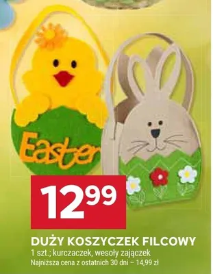 Duży koszyczek filcowy promocja w Stokrotka