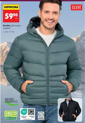 Kurtka pikowana męska promocja w Biedronka