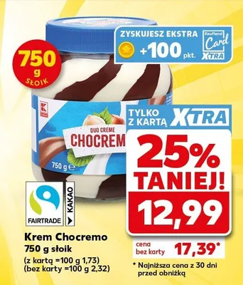 Krem Chocremo Duo Creme K-Classic promocja w Kaufland