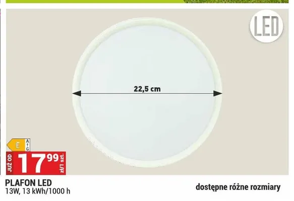 Plafon LED 13W promocja w Merkury Market