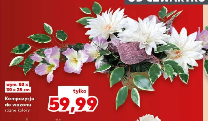 Kompozycja do wazonu 80x30x25 cm promocja w Kaufland