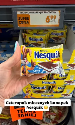 Mleczna kanapka Nesquik Snack promocja w Biedronka