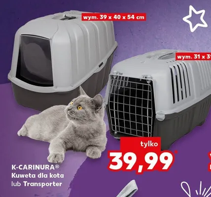 Kuweta dla kota lub Transporter promocja w Kaufland