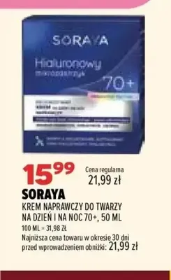 Krem naprawczy do twarzy na dzień i na noc 70+ Soraya promocja w Drogerie Natura