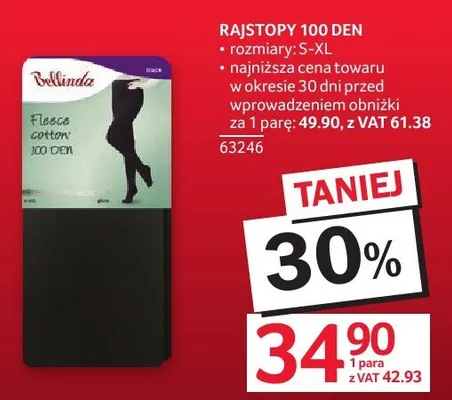 Rajstopy 100 den rozmiary XS-XL promocja w Selgros