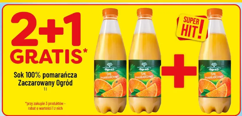 Sok 100% pomarańcza Zaczarowany Ogród promocja w POLOmarket
