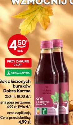 Sok z kiszonych buraków Dobra Karma promocja w Żabka