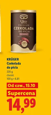 Czekolada do picia classic Krüger promocja w Lidl
