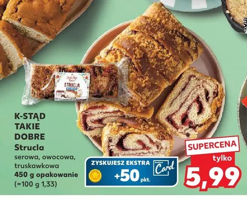 Strucla serowa, owocowa, truskawkowa promocja w Kaufland