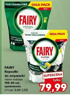Kapsułki do zmywarki Fairy Platinum promocja w Kaufland