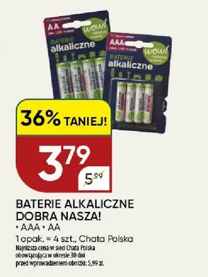 Baterie alkaliczne Dobra Nasza! AAA promocja w Chata Polska