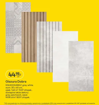 Glazura Dobra wave promocja w Castorama