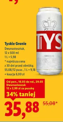 Piwo gronie dwunastoszlak promocja w Lidl