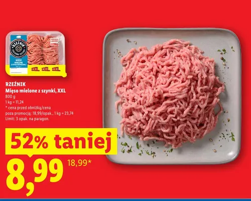 Mięso mielone z szynki XXL Rzeźnik promocja w Lidl