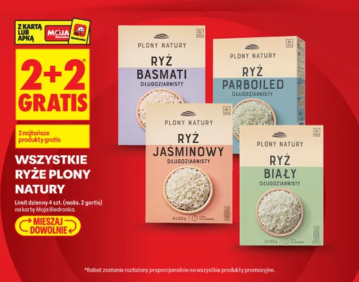 Ryż basmati długoziarnisty Plony Natury promocja w Biedronka