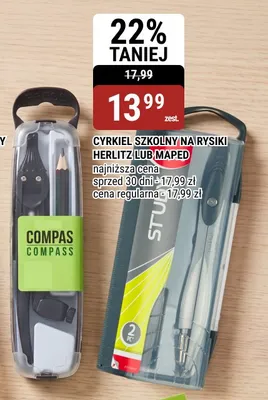 Cyrkiel szkolny na rysiki Herlitz promocja w bi1