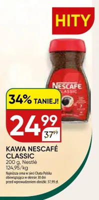 Kawa rozpuszczalna Nescafé Classic promocja w Chata Polska