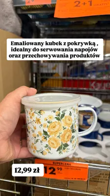 Kubek emaliowany z pokrywką promocja w Biedronka