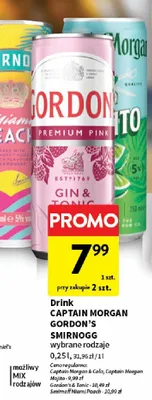 Drink Gordon's Premium Pink Gin & Tonic promocja w Intermarche